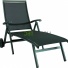 Metal garden chairs, folding metal lounger, textile