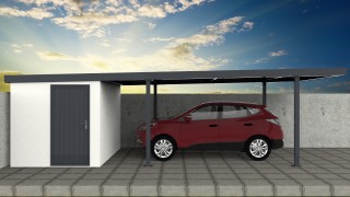 Garage space with box